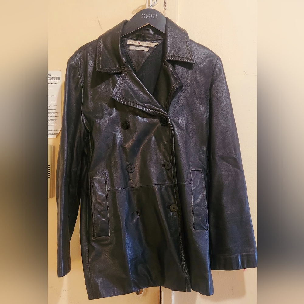 Tommy Hilfiger Double-Breasted Leather Jacket